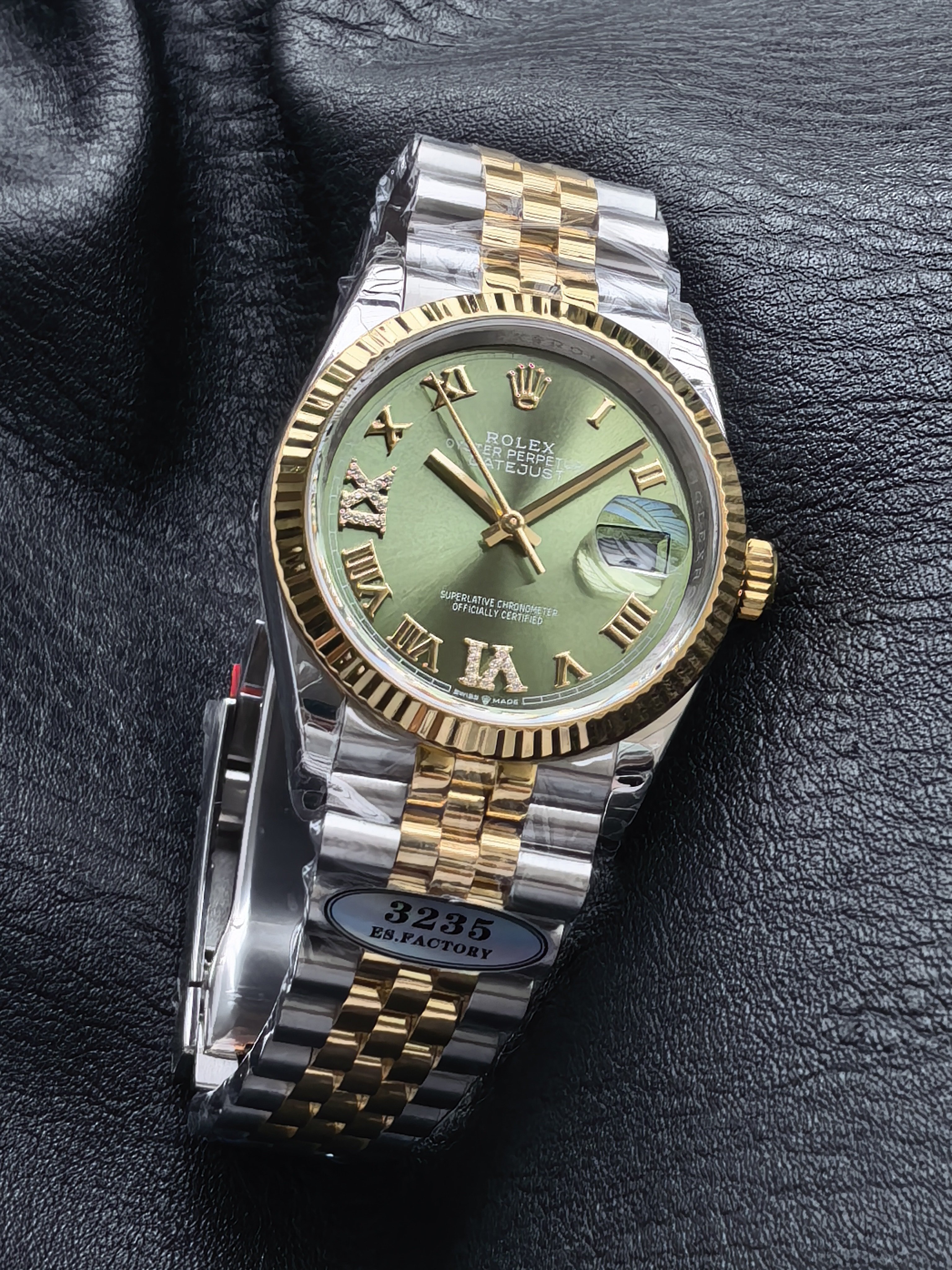 B Factory Blean 36mm Datejust m126233 New Green Rolesor Roman [Cal.3235]